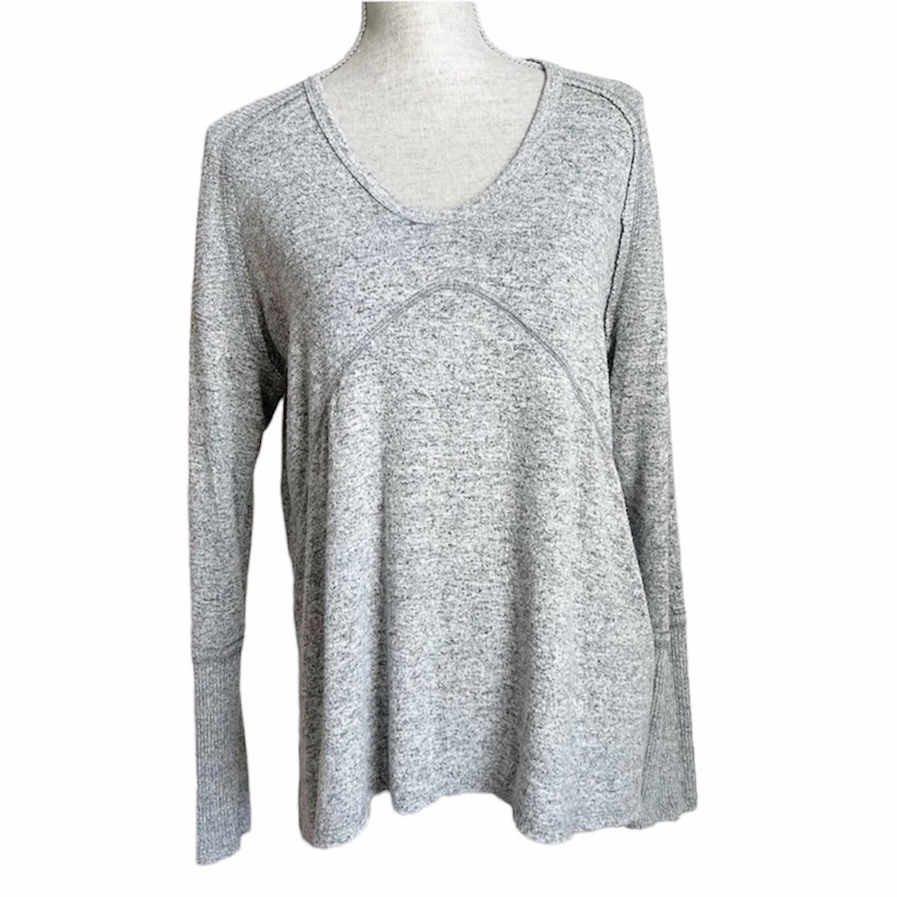 Freeloader Long Sleeve Top Super Soft Boho Raw Edge Tee Made in USA Small